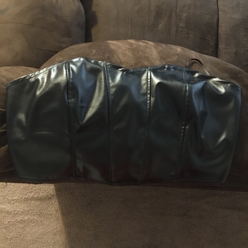 SEXY NWOT!Faux Leather Bustiers w/ Stretch Baby!